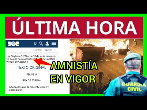 #ÚLTIMAHORA - LA LEY DE AMNISTÍA ENTRA EN VIGOR