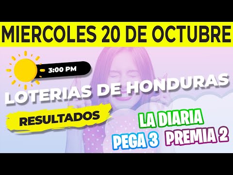 Sorteo 3PM Loto Honduras La Diaria Pega 3 Premia 2 Miércoles 20 de Octubre del 2021 | Ganador ?