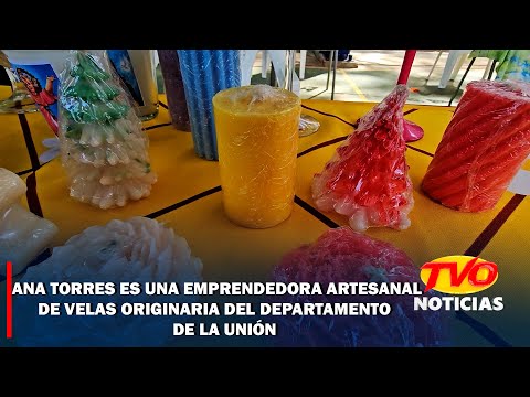 Ana Torres, es una emprendedora artesanal de velas originaria del departamento de La Unión.