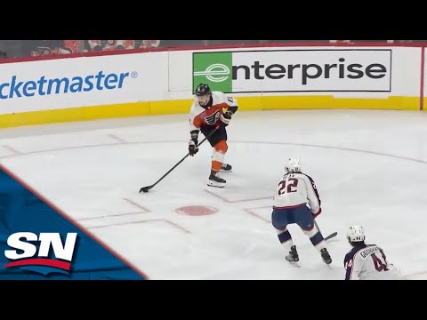 Flyers Travis Konecny Undresses Blue Jackets On Ridiculous Backhand Toe Drag Goal