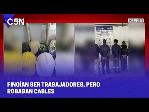 FINGÍAN SER TRABAJADORES, PERO ROBABAN CABLES