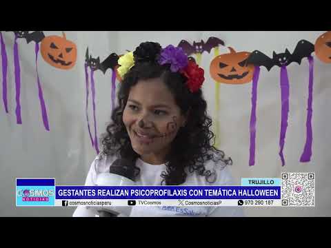 Trujillo: gestantes realizan psicoprofilaxis con temática Halloween