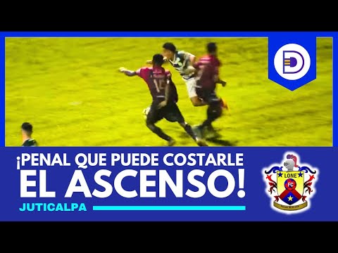 Penal del Chama Córdoba en la final de Ascenso entre el Juticalpa y el Lone FC
