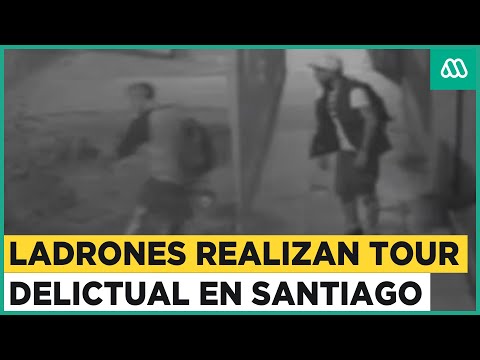 Tour delictual en Santiago: Delincuentes robaban arriba de un furgón