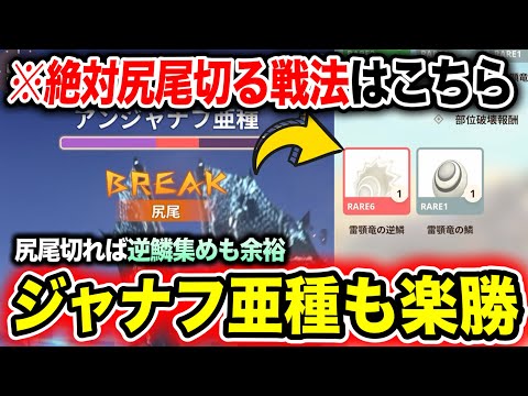 【尻尾は絶対切る】ジャナフ攻略と『簡単に尻尾が切れる戦法』をご紹介【モンハンNow】