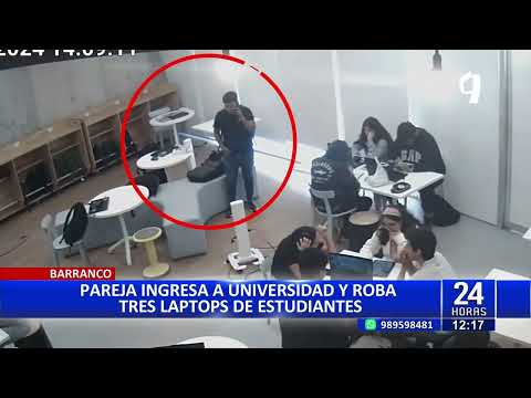 24Horas | Barranco: ladrón ingresa a universidad y roba laptops a estudiantes