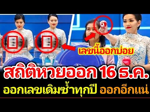 สถิติหวยออก16ธันวาคมออกเลขเ