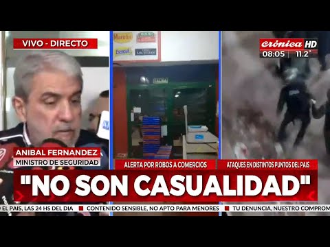 Aníbal Ferrández habló de los saqueos: No son espontáneos y no son casualidad