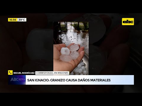 San Ignacio: granizo causa daños materiales