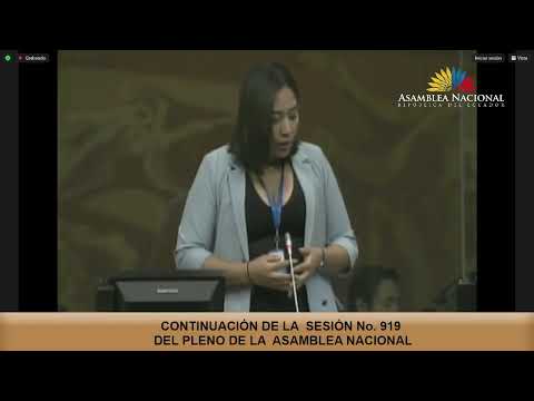 Asambleísta Nicole Saca - Sesión 919 - #JuicioPolítico