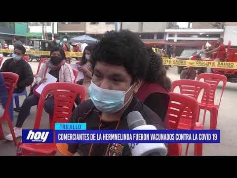 Comerciantes de La Hermelinda fueron vacunados contra la Covid-19
