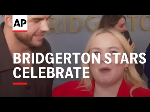 Bridgerton stars celebrate Valentine’s Day together at season three sneak peek launch