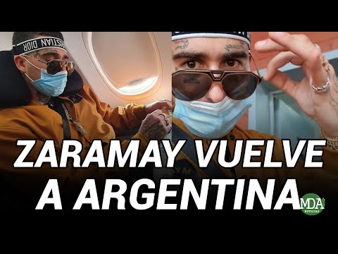ZARAMAY VUELVE a la ARGENTINA y convocó a sus FANS a RECIBIRLO en el AEROPUERTO
