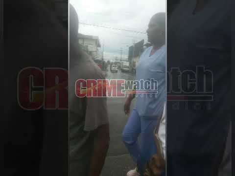 A woman was knocked down by a white wrecker Reg # TCP 4571 in Barataria on Monday 12th June, 2023.