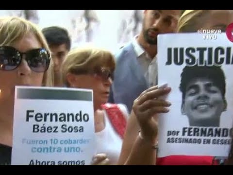 Manifestación en pedido de justicia por asesinado de Fernando Báez