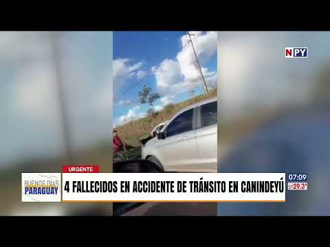 Accidente de tránsito segó 4 vidas en Canindeyú
