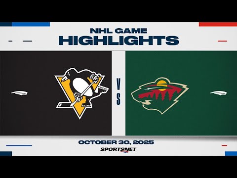 NHL Highlights | Penguins vs. Wild - October 30, 2025
