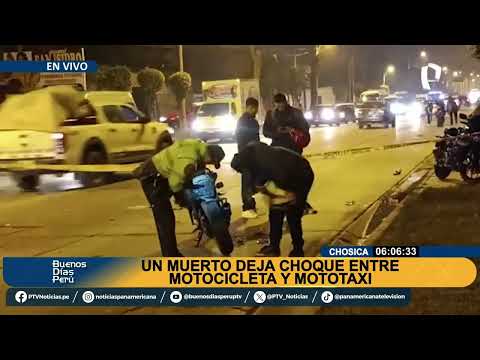Un muerto tras choque entre moto lineal y mototaxi en Chosica