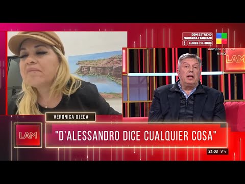 El TENSO CRUCE entre VERÓNICA OJEDA y MAURICIO D'ALESSANDRO: ESTE PAYASO TE GANÓ TODAS LAS CAUSAS