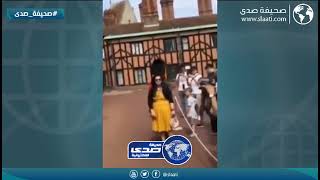 العسكري ما عنده مزح وهذي تبغى التصوير