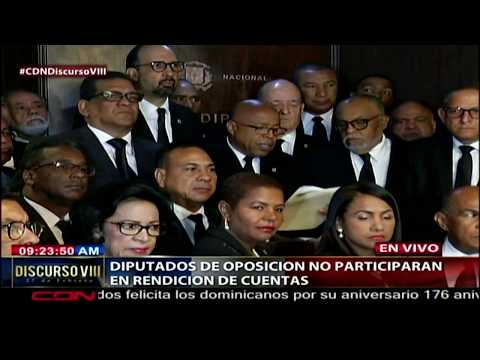 Diputados de oposición no participarán en rendición de cuentas presidente Medina