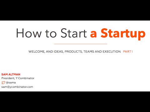 How to Start a Startup