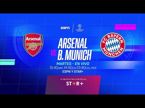 Arsenal VS. Bayern Munich - UEFA Champions League 2023/2024 - Cuartos de Final IDA - ESPN PROMO