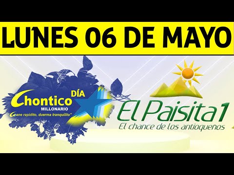 Resultados PAISITA y CHONTICO DIA del Lunes 6 de Mayo de 2024  CHANCE