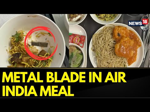 Air India Shocker Again | A Passenger Finds Sharp 'Blade' In Meal | Air India News Today | News18