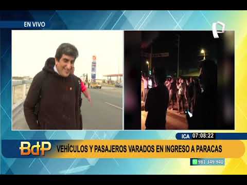 Paso vehicular en ingreso a Paracas está cerrado: vehículos varados fueron atacados por una turba