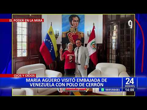 Congresista María Aguero visitó la Embajada de Venezuela con polo de prófugo Cerrón