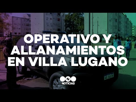OPERATIVO y ALLANAMIENTOS en VILLA LUGANO - Telefe Noticias