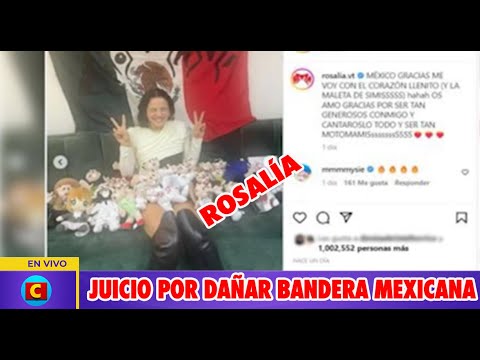 Rosalía podría pagar MULTA  de 53 mil pesos POR  DAÑAR bandera mexicana con MTOTO MAMI - SATÁN1CA