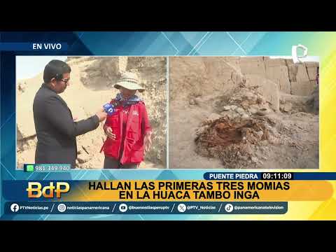 ¡Hallazgo en Puente Piedra! Descubren tres momias en la Huaca Tambo Inga