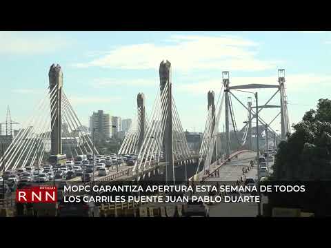MOPC garantiza apertura esta semana de todos los carriles puente Juan Pablo Duarte