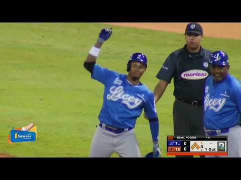 Sergio Alcántara trajo la primera carrera azul Tigres del Licey