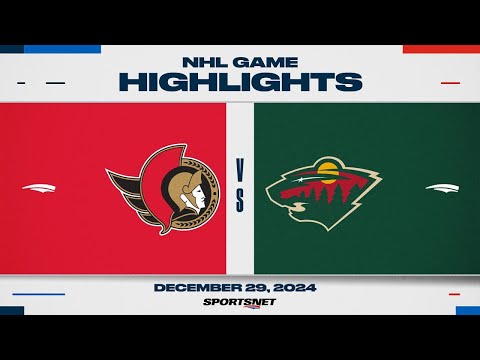 NHL Highlights | Senators vs. Wild - December 29, 2024