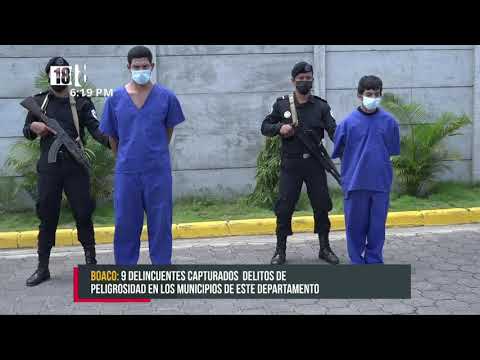 Policía de Boaco captura a 9 delincuentes de peligrosidad - Nicaragua