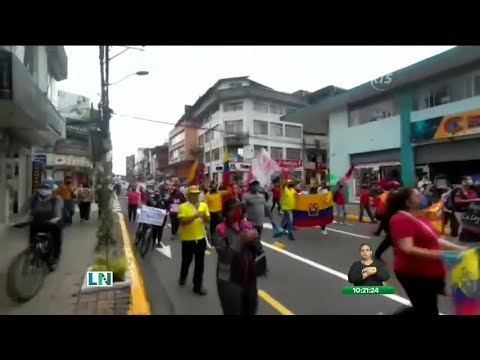 Más de mil personas salieron a protestar en Santo Domingo de Los Tsáchilas