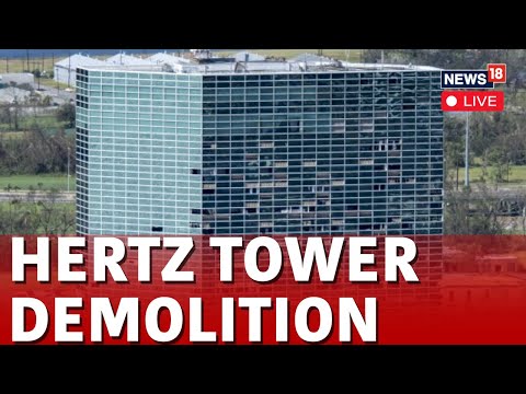 Hertz Tower Demolition LIVE | Hertz Tower In Lake Charles Of Louisiana Demolishment | News18 | N18G