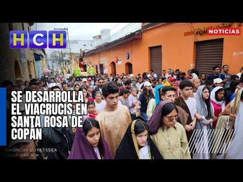 Se desarrolla el Viacrucis en Santa Rosa de Copán