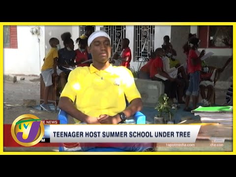 Teenager Host Summer School Under Tree in St. Thomas Jamaica | TVJ News - July 26 2021