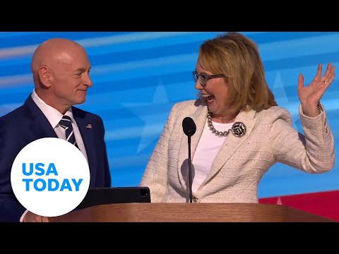 Gabby Giffords speaks at DNC convention with husband Sen. Mark Kelly | USA TODAY