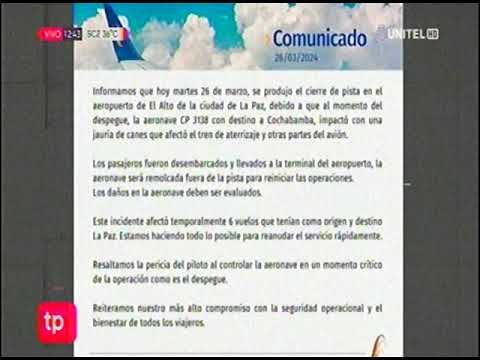 27032024 COMUNICADO DE BOLIVIANA DE AVIACIÓN  UNITEL