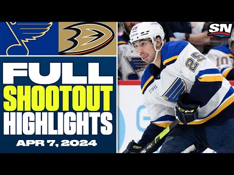 St. Louis Blues at Anaheim Ducks | FULL Shootout Highlights - April 7, 2024