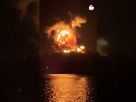 Los drones rusos caídos en Odesa provocan incendios cerca de Rumanía, miembro de la OTAN #rusia