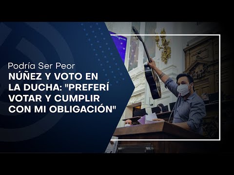 Núñez y polémico voto mientras se duchaba: Preferí votar y cumplir con mi obligación
