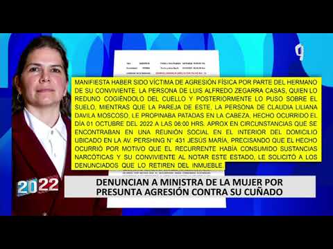 Claudia Dávila: ministra de la Mujer denuncia agresión y chantaje por parte de su concuñado