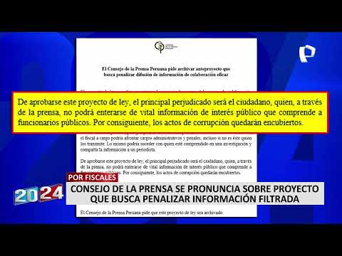 Consejo de la Prensa Peruana critica proyecto de ley por limitar difusión de información pública