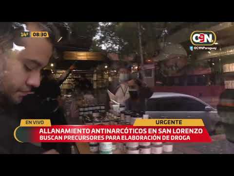 Realizan allanamiento antinarcóticos en San Lorenzo